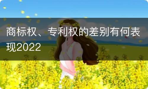 商标权、专利权的差别有何表现2022