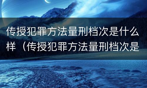 传授犯罪方法量刑档次是什么样（传授犯罪方法量刑档次是什么样子的）
