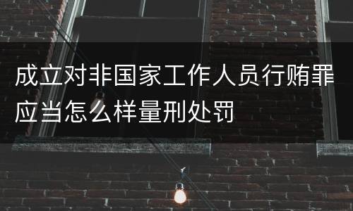 成立对非国家工作人员行贿罪应当怎么样量刑处罚