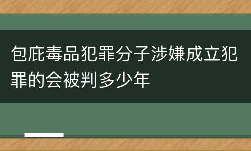 包庇毒品犯罪分子涉嫌成立犯罪的会被判多少年