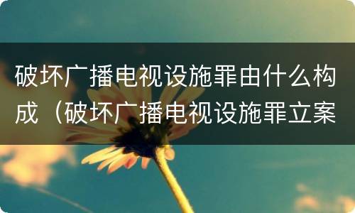 破坏广播电视设施罪由什么构成（破坏广播电视设施罪立案标准）