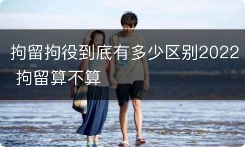 拘留拘役到底有多少区别2022 拘留算不算