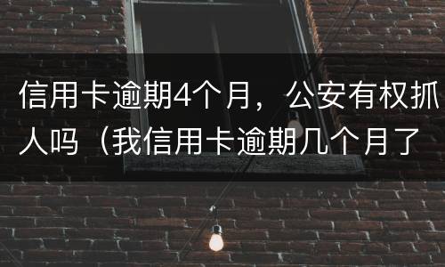 信用卡逾期4个月，公安有权抓人吗（我信用卡逾期几个月了他们说要告我上法院）