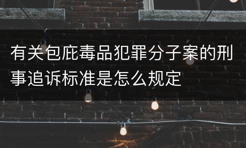 有关包庇毒品犯罪分子案的刑事追诉标准是怎么规定