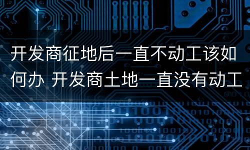 开发商征地后一直不动工该如何办 开发商土地一直没有动工