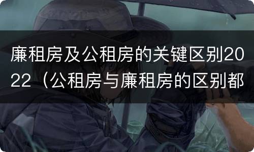 廉租房及公租房的关键区别2022（公租房与廉租房的区别都在此,别再搞错了!）