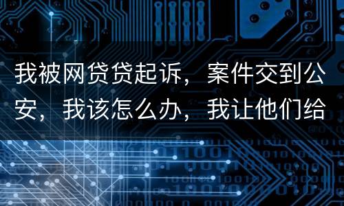 我被网贷贷起诉，案件交到公安，我该怎么办，我让他们给我的亲人道歉