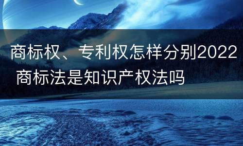 商标权、专利权怎样分别2022 商标法是知识产权法吗