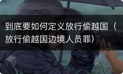 到底要如何定义放行偷越国（放行偷越国边境人员罪）