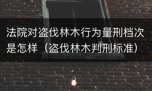 法院对盗伐林木行为量刑档次是怎样（盗伐林木判刑标准）