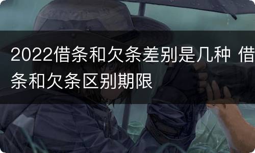 2022借条和欠条差别是几种 借条和欠条区别期限