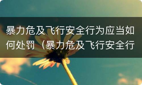 暴力危及飞行安全行为应当如何处罚（暴力危及飞行安全行为应当如何处罚）