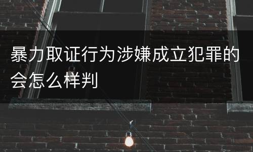 暴力取证行为涉嫌成立犯罪的会怎么样判
