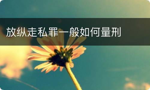 放纵走私罪一般如何量刑