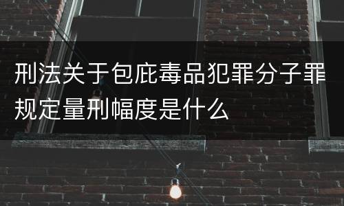 刑法关于包庇毒品犯罪分子罪规定量刑幅度是什么