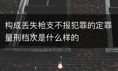 构成丢失枪支不报犯罪的定罪量刑档次是什么样的