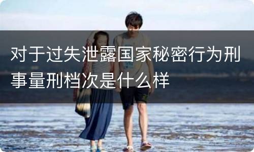 对于过失泄露国家秘密行为刑事量刑档次是什么样