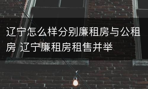 辽宁怎么样分别廉租房与公租房 辽宁廉租房租售并举