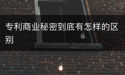 专利商业秘密到底有怎样的区别