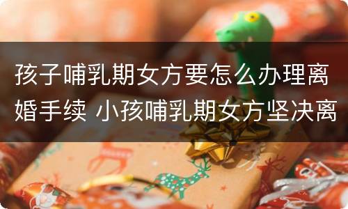 孩子哺乳期女方要怎么办理离婚手续 小孩哺乳期女方坚决离婚合法吗