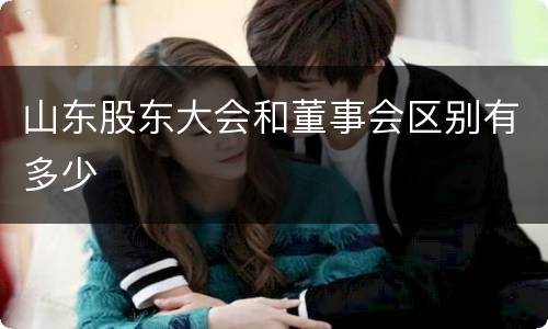 山东股东大会和董事会区别有多少