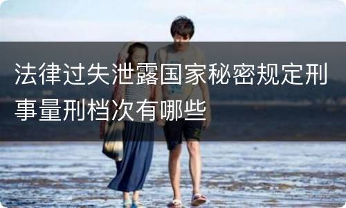 法律过失泄露国家秘密规定刑事量刑档次有哪些