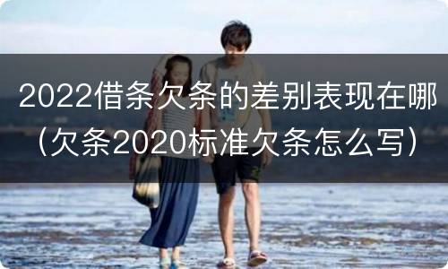 2022借条欠条的差别表现在哪（欠条2020标准欠条怎么写）