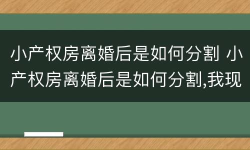 小产权房离婚后是如何分割 小产权房离婚后是如何分割,我现在怀孕了,老公出轨