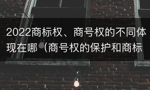 2022商标权、商号权的不同体现在哪（商号权的保护和商标权的保护一样是全国性范围的）