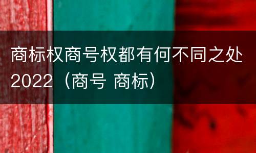 商标权商号权都有何不同之处2022（商号 商标）