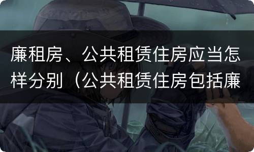 廉租房、公共租赁住房应当怎样分别（公共租赁住房包括廉租房吗）