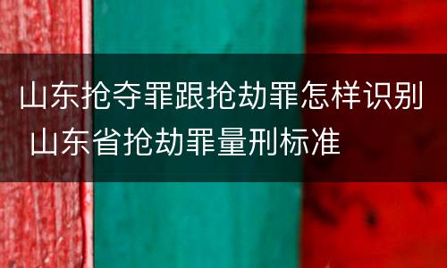 山东抢夺罪跟抢劫罪怎样识别 山东省抢劫罪量刑标准