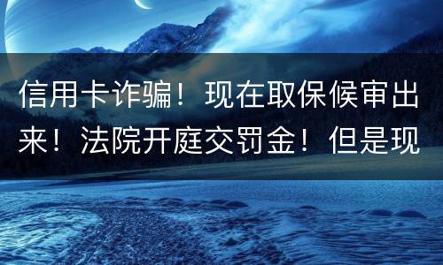 信用卡诈骗！现在取保候审出来！法院开庭交罚金！但是现在没钱交！法院会让收监吗