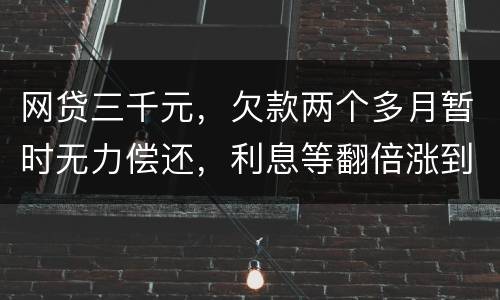 网贷三千元，欠款两个多月暂时无力偿还，利息等翻倍涨到五千，构成诈骗罪吗