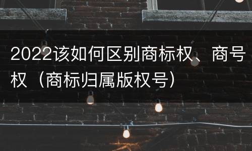 2022该如何区别商标权、商号权（商标归属版权号）