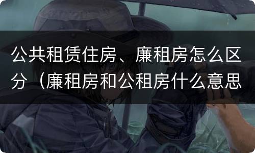 公共租赁住房、廉租房怎么区分（廉租房和公租房什么意思）