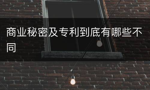 商业秘密及专利到底有哪些不同