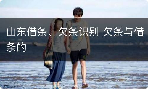 山东借条、欠条识别 欠条与借条的