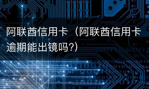 阿联酋信用卡（阿联酋信用卡逾期能出镜吗?）