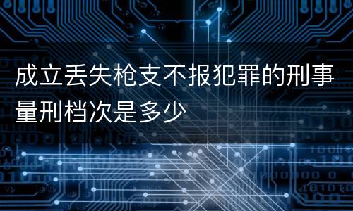 成立丢失枪支不报犯罪的刑事量刑档次是多少