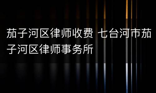 茄子河区律师收费 七台河市茄子河区律师事务所