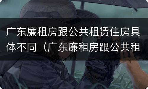 广东廉租房跟公共租赁住房具体不同（广东廉租房跟公共租赁住房具体不同吗）