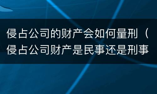 侵占公司的财产会如何量刑（侵占公司财产是民事还是刑事）