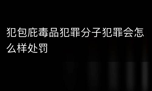 犯包庇毒品犯罪分子犯罪会怎么样处罚