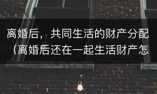 离婚后，共同生活的财产分配（离婚后还在一起生活财产怎么分配）