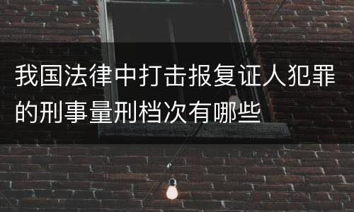 我国法律中打击报复证人犯罪的刑事量刑档次有哪些