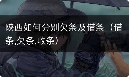 陕西如何分别欠条及借条（借条,欠条,收条）