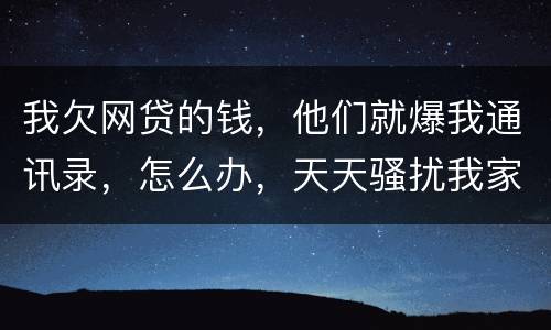我欠网贷的钱，他们就爆我通讯录，怎么办，天天骚扰我家人
