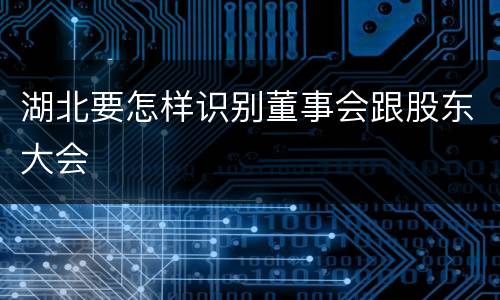 湖北要怎样识别董事会跟股东大会