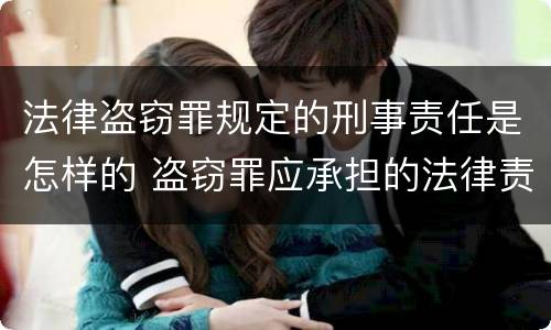 法律盗窃罪规定的刑事责任是怎样的 盗窃罪应承担的法律责任